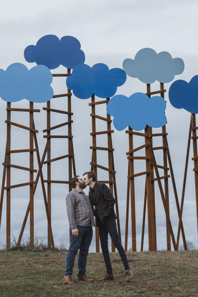 Engagement photo at Art OMI in Ghent, NY